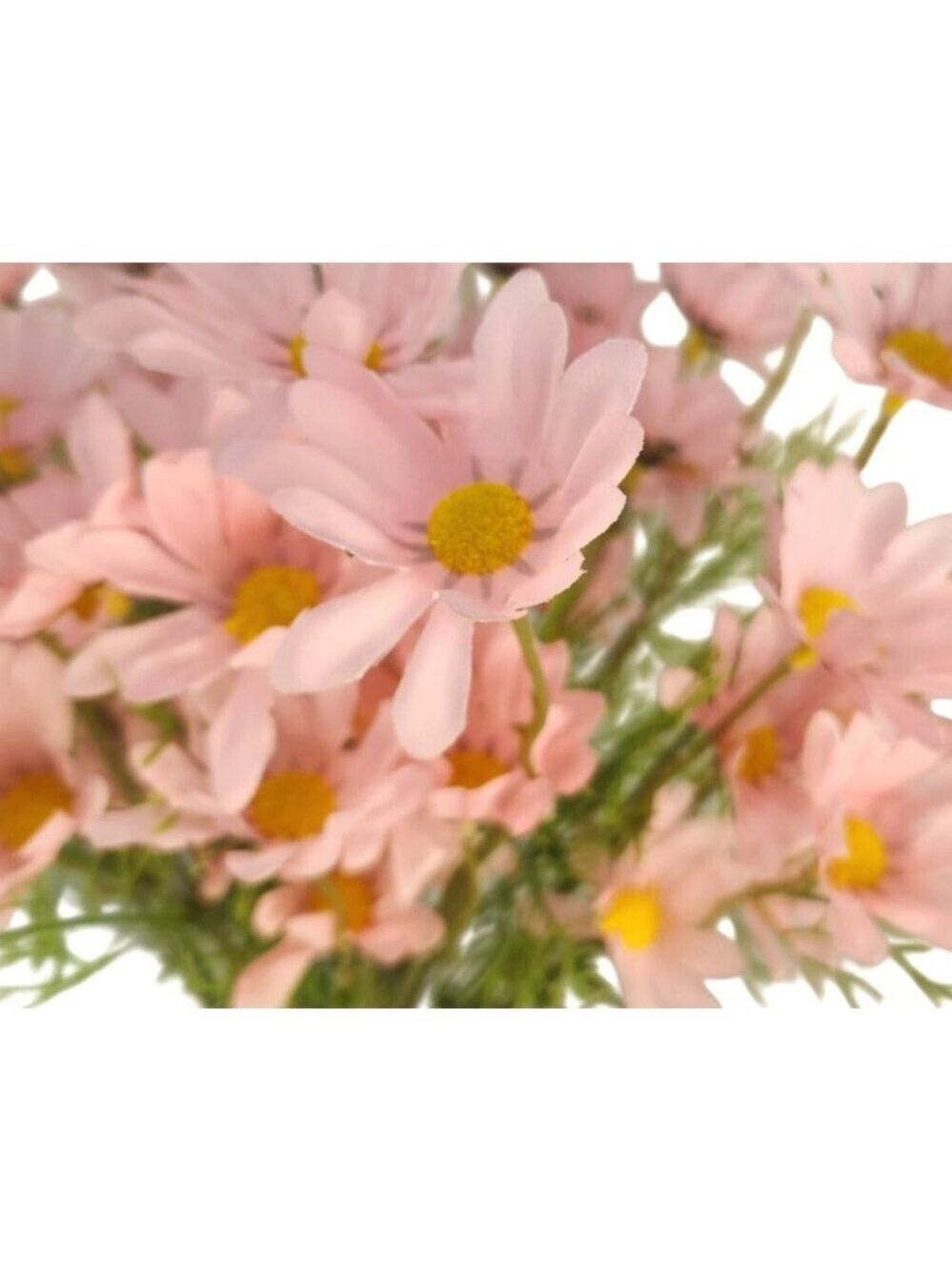Blush Pink Faux Daisy Stem 20 Inch Artificial Wildflower Set of 6 Farmhouse Flor - Picture 8 of 10